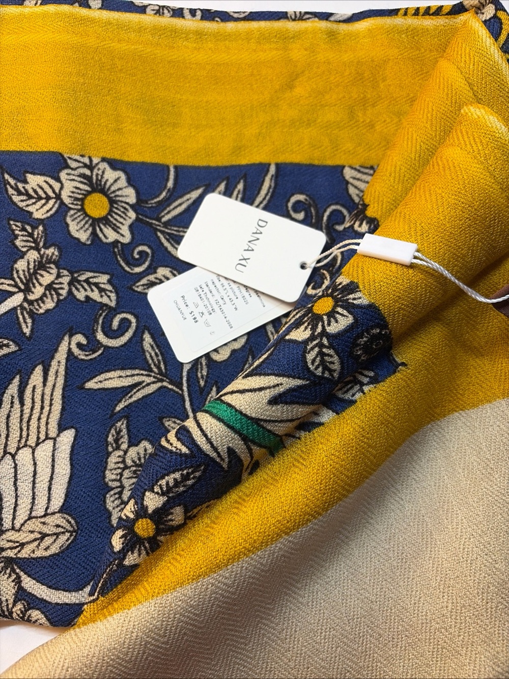 DANA XU 100% Merino Wool Extra Large Pashmina Shawl for Women 96"x43" Oversized